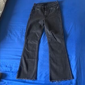 mother  jeans  size 24 Women's Black hustler ankle fray
